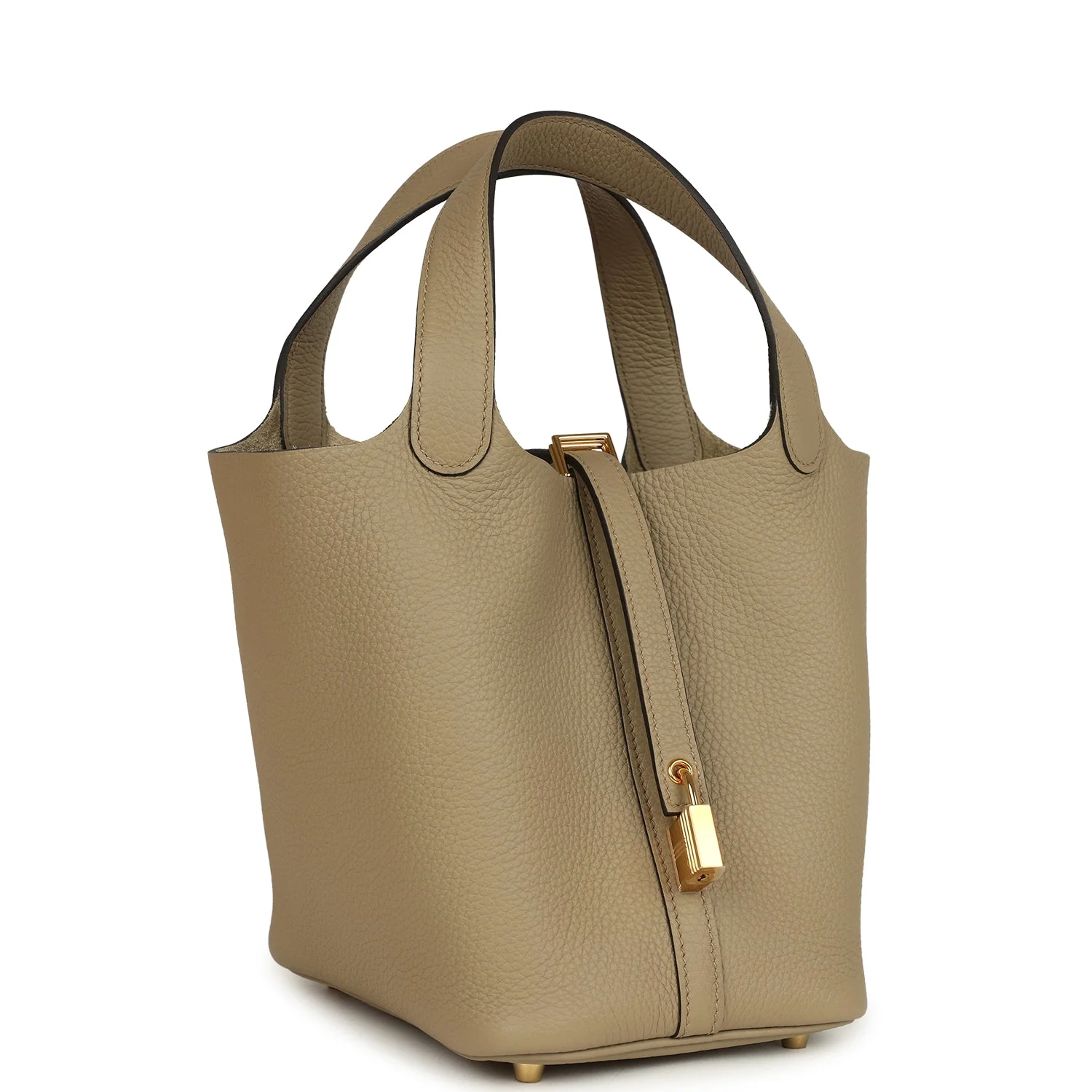 Hermes Picotin Lock  Beige Marfa Clemence Gold Hardware