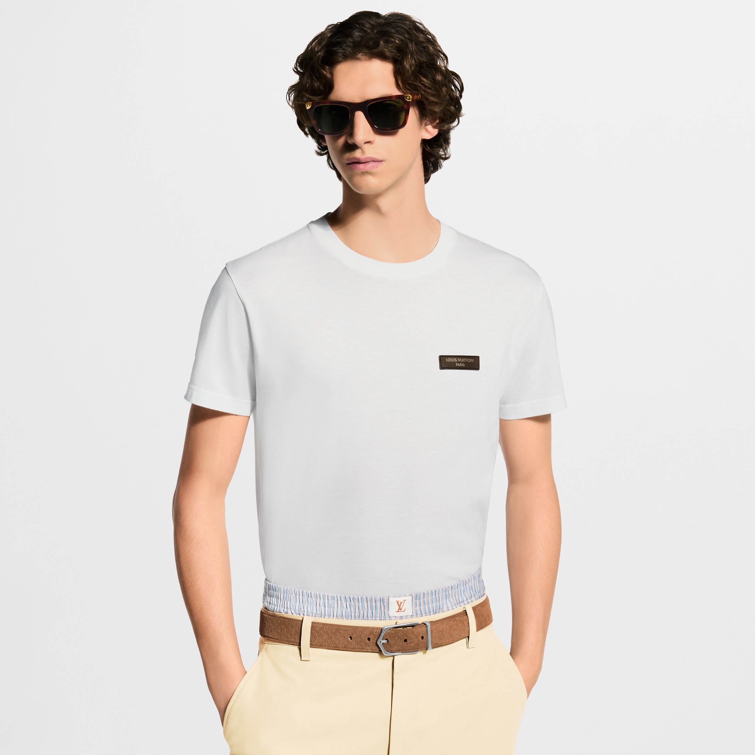 Louis Vuitton Clothing LOUIS VUITTON Slim Fit Signature T-Shirt #393120 View 2 | Nigo Office