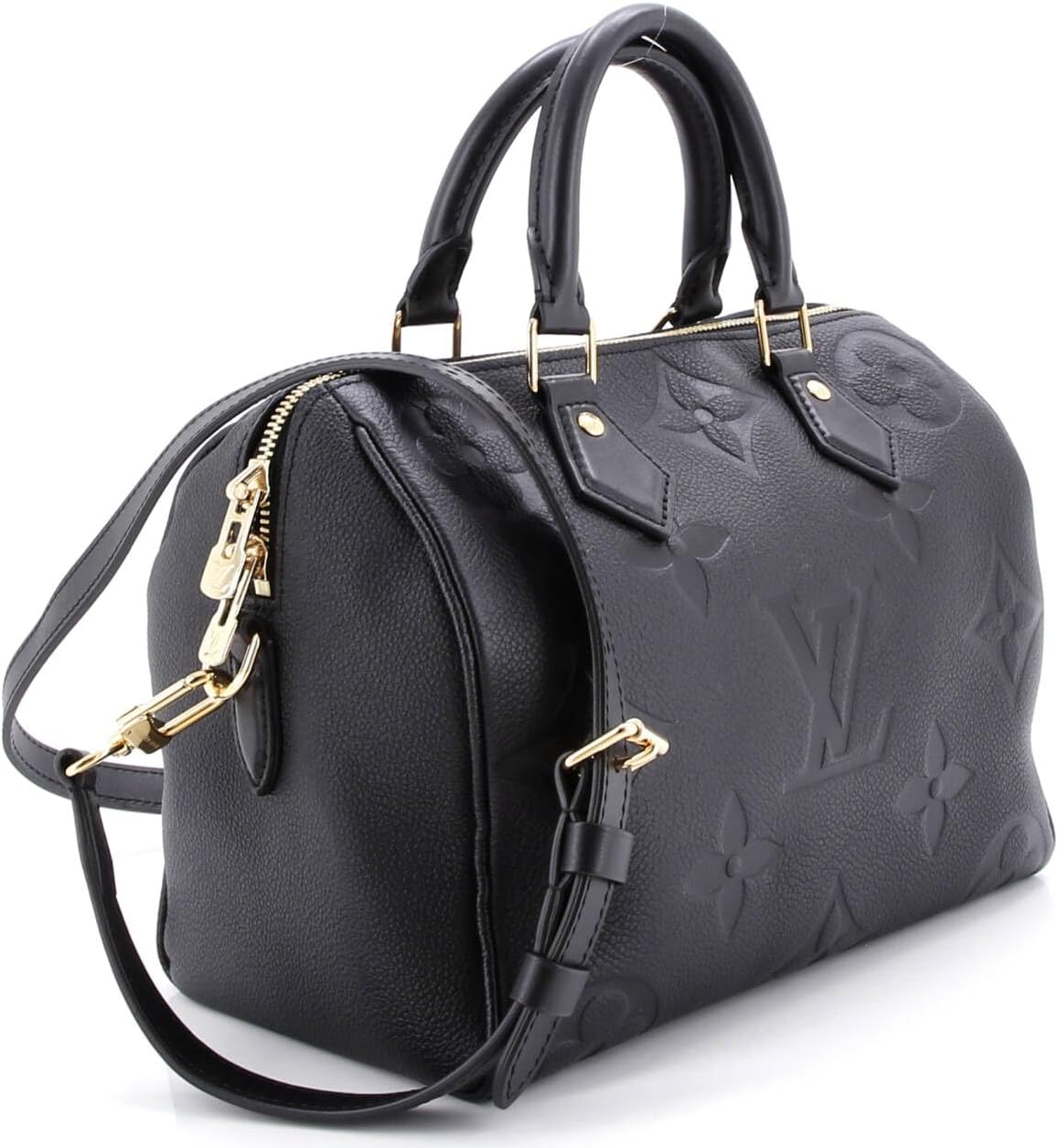 Louis Vuitton, Pre-Loved Speedy Bandouliere Bag Monogram Empreinte Giant 25, Black