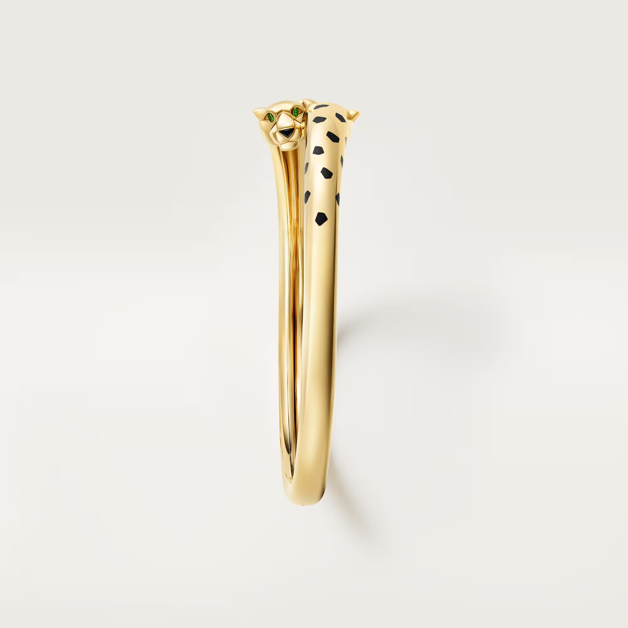 Carty Panther Motif Bracelet, Yellow Gold, Double Panther Head，Small