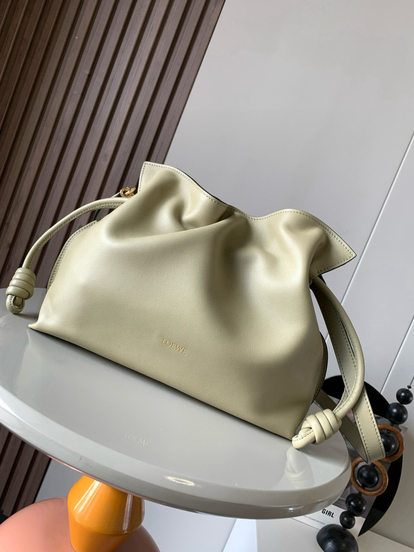 [TOP] LOEWE Flamenco Bag Cowhide Leather 30x24.5x10.5cm - Green