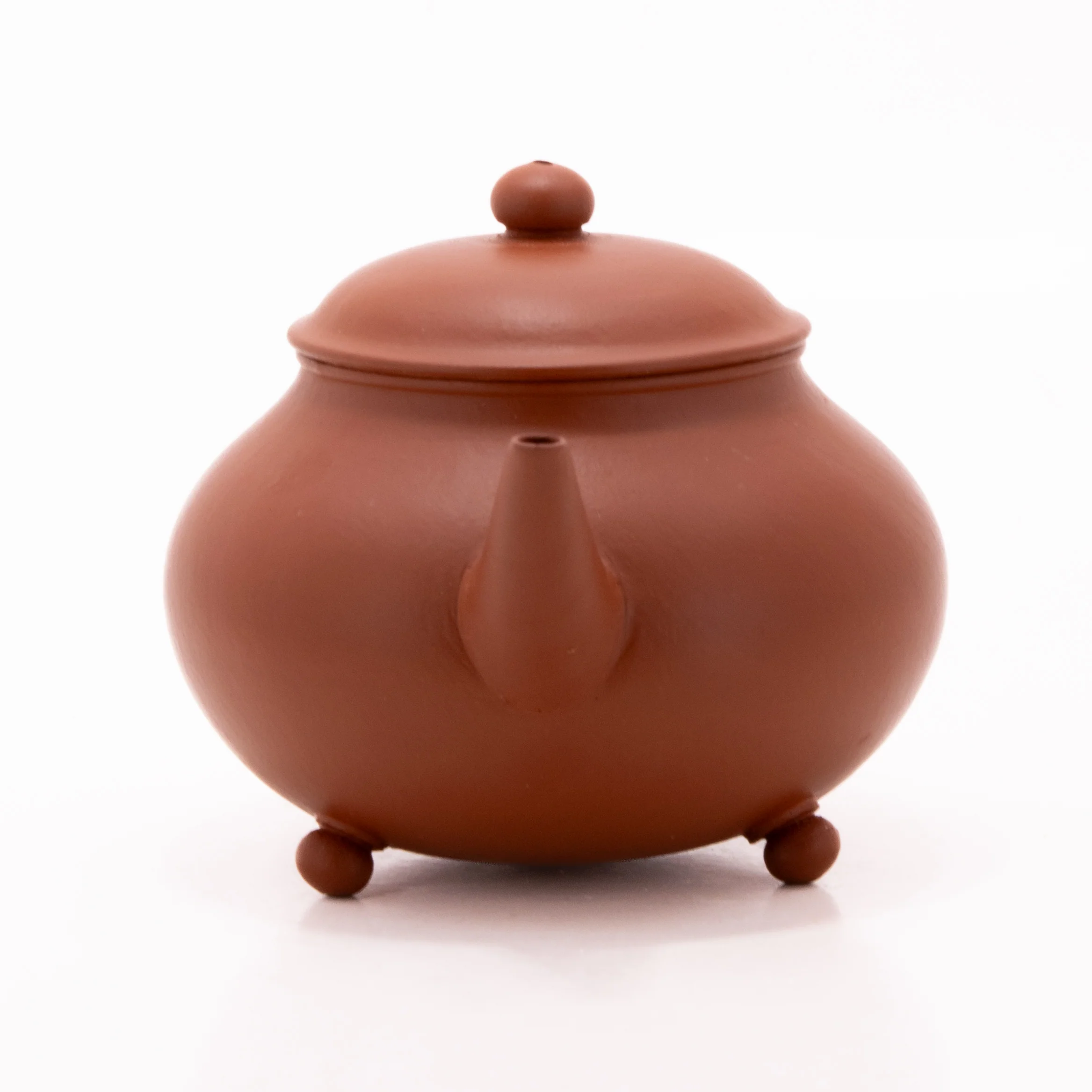 Yixing Zhuni Antique Style Three Legs Pear Shape Chinese Teapot