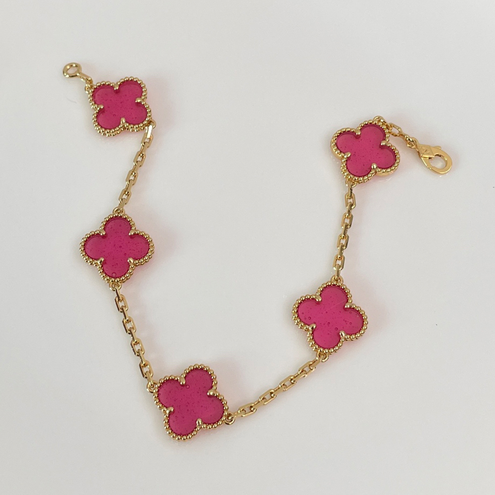 Designer rose Jewelry Van Cleef&Arpels Rose Five Flower Bracelet #395209 | Nigo Office