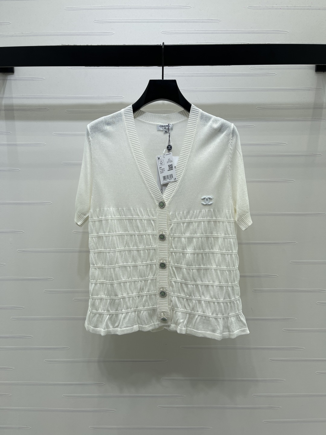 [TOP] CHANEL Knit Top - White - 711 Luxury