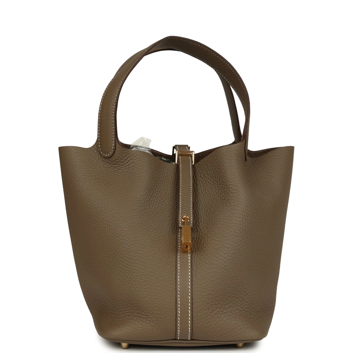 Hermes Picotin Lock  Etoupe Clemence Gold Hardware