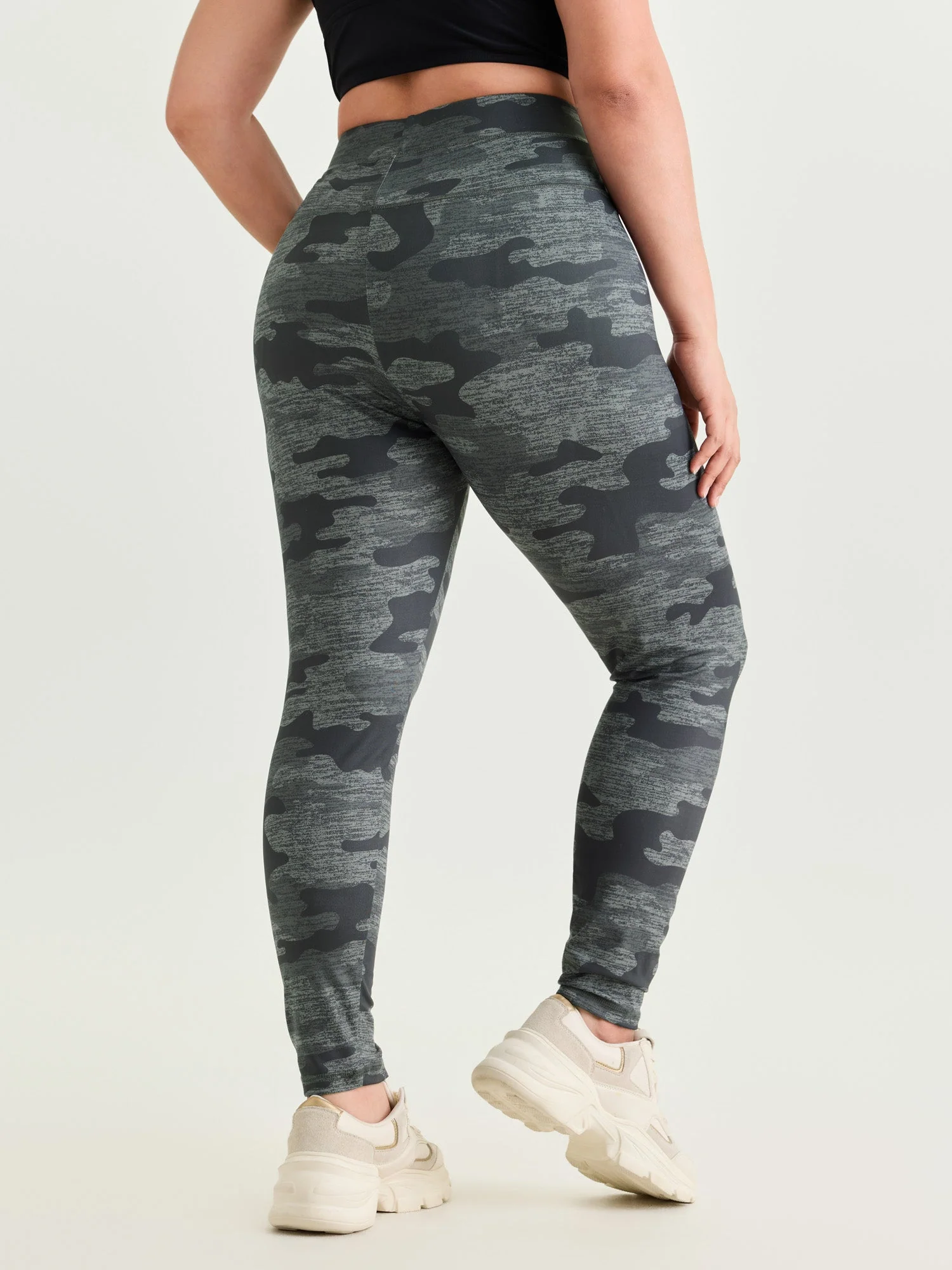 Geometric Print Stretchy Skinny-Fit Pants