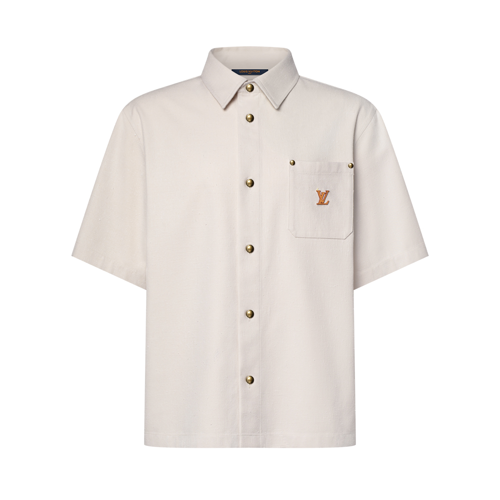 LOUIS VUITTON Short-Sleeved Silk-Cotton Shirt #384763
