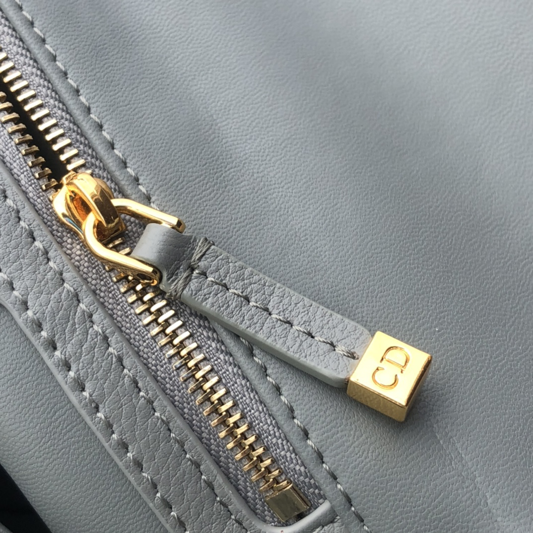 [TOP] Christian Dior Caro Bag Calfskin 20x12x7cm - Gray