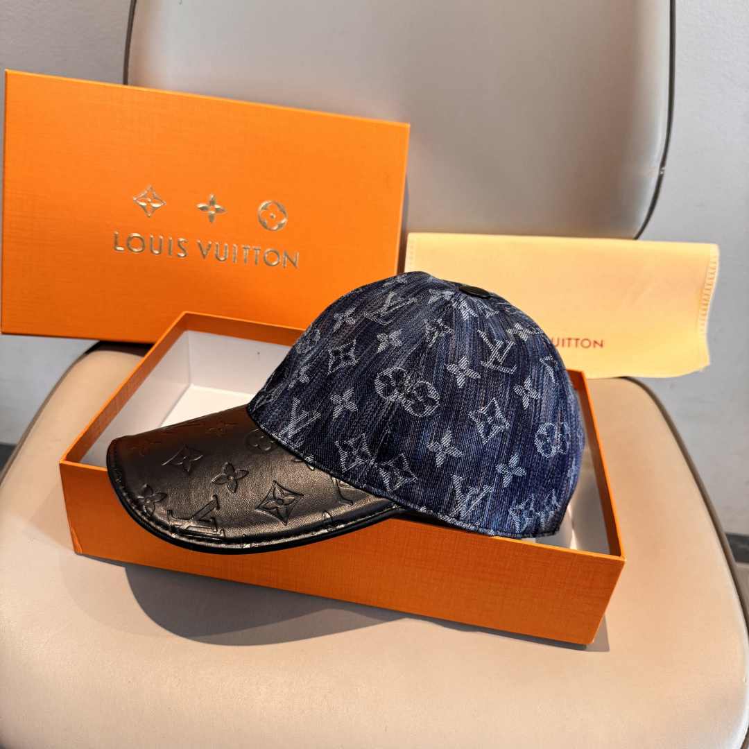 [TOP] Louis Vuitton LV Baseball Hat - Blue - 711 Luxury