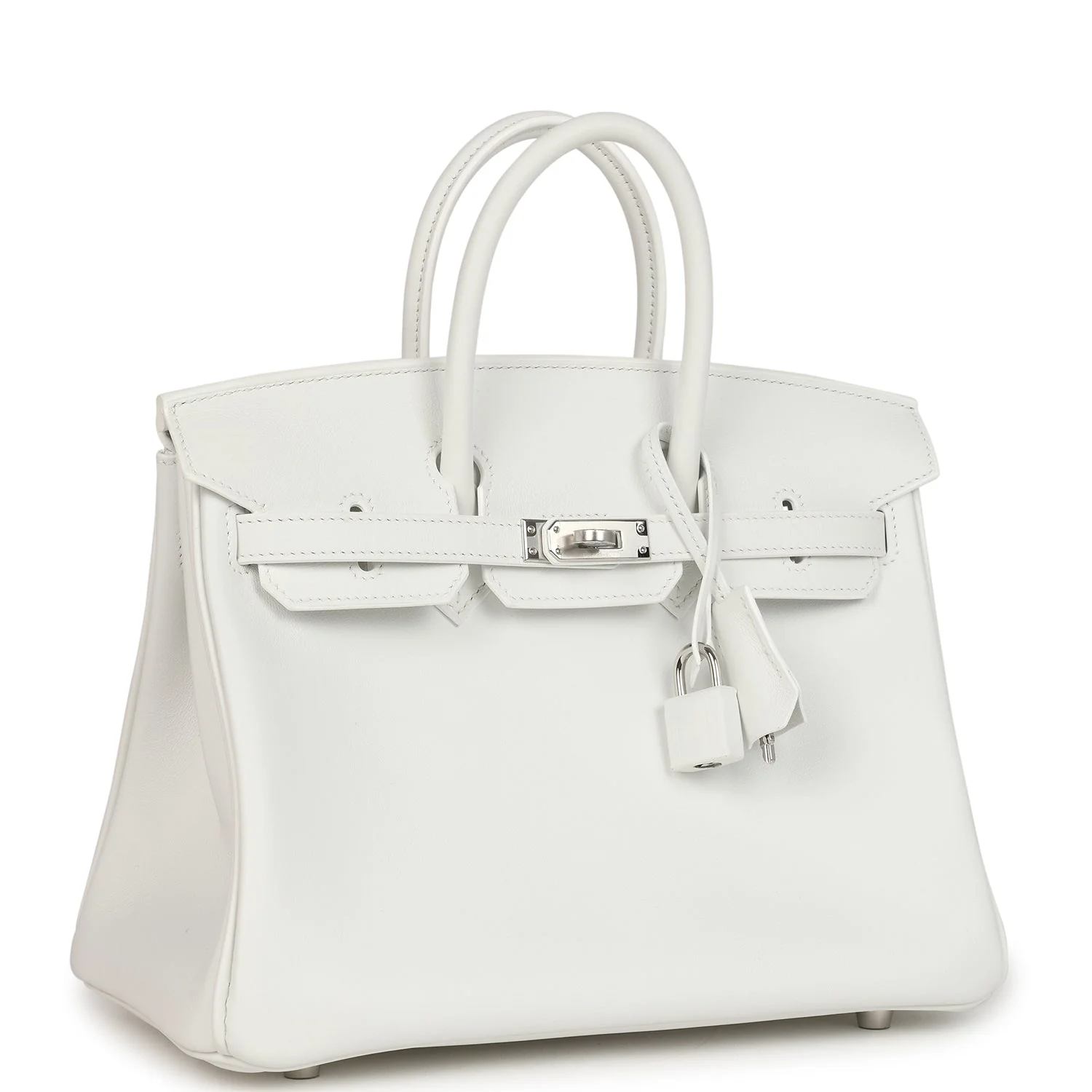 Hermes BirkinNew White Swift Palladium Hardware