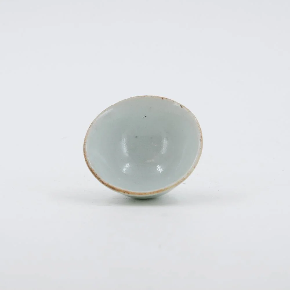 Antique Miniature Celadon Porcelain Tea Cup