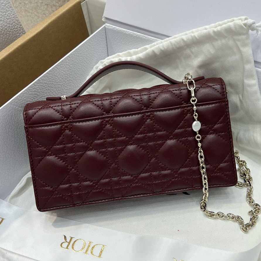 [TOP] Christian Dior My Dior Mini Bag Cannage Lambskin 21*11*4.5cm - Cherry Red