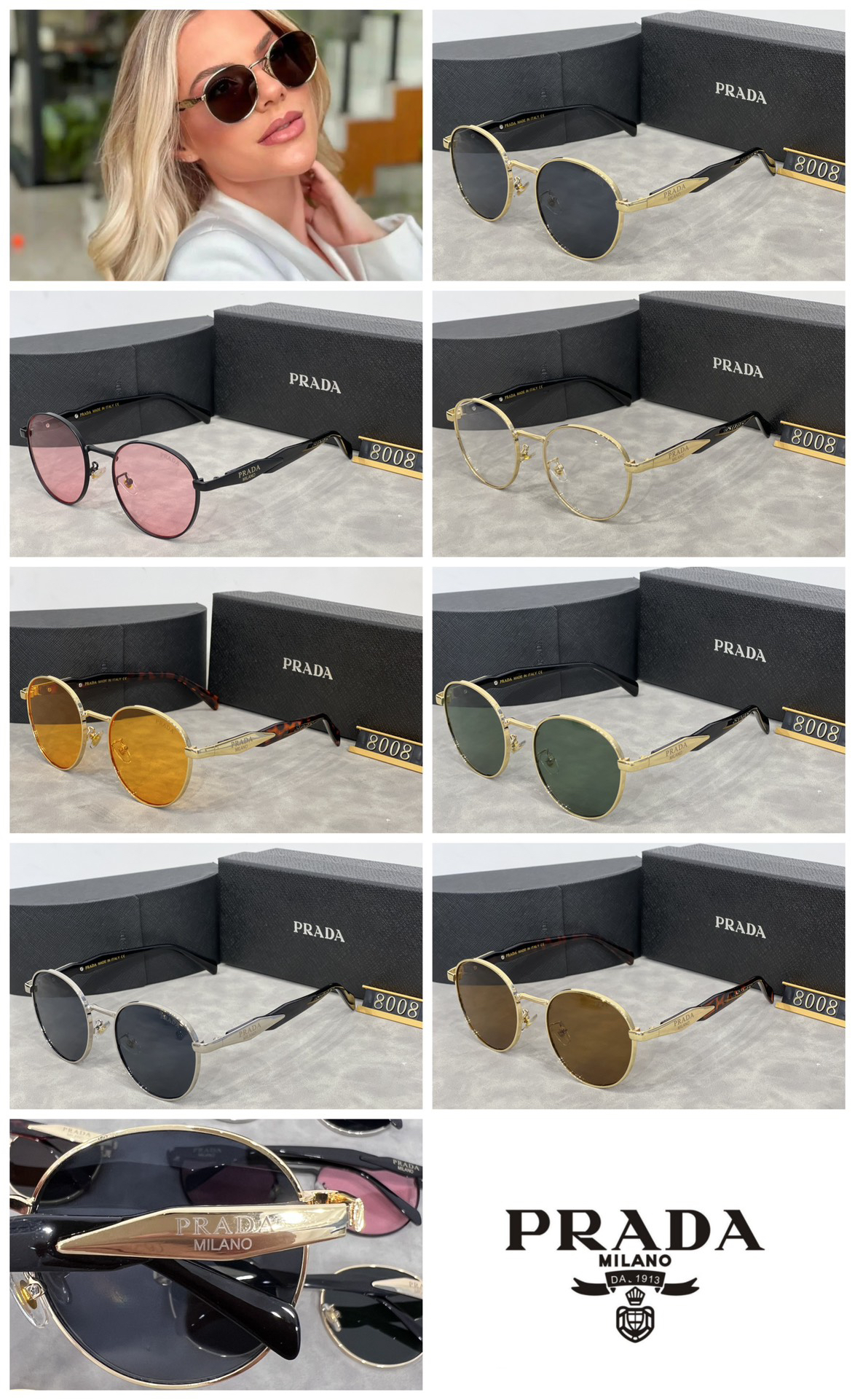 [TOP] PRADA Sunglasses - 7 Colors - 711 Luxury