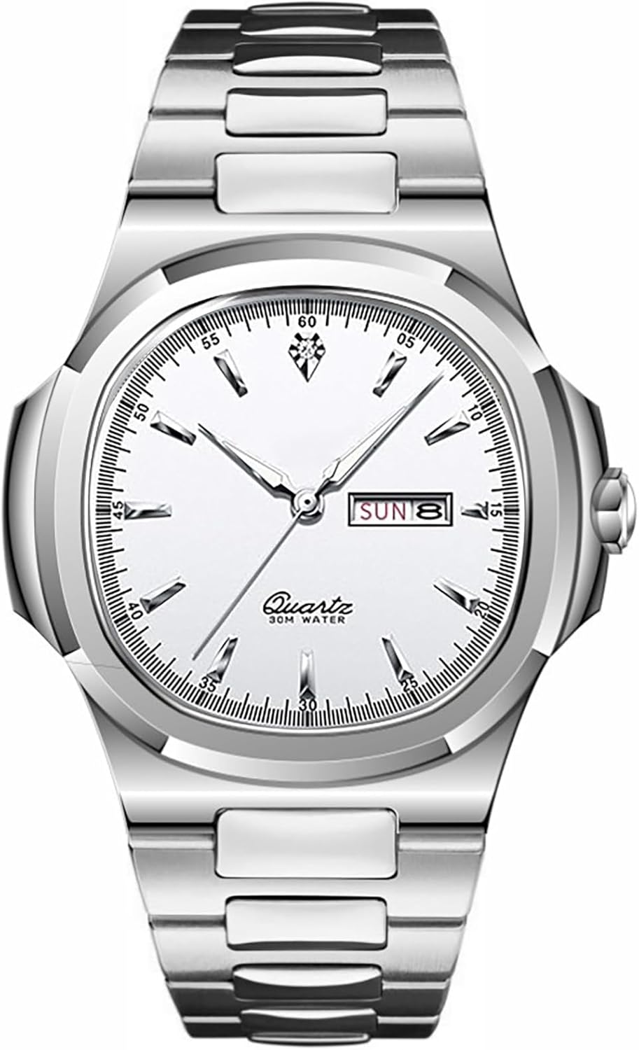 Men Quartz Movement Watch Waterproof Luminous Men's Watch, Stainless Steel Strap Business Watches