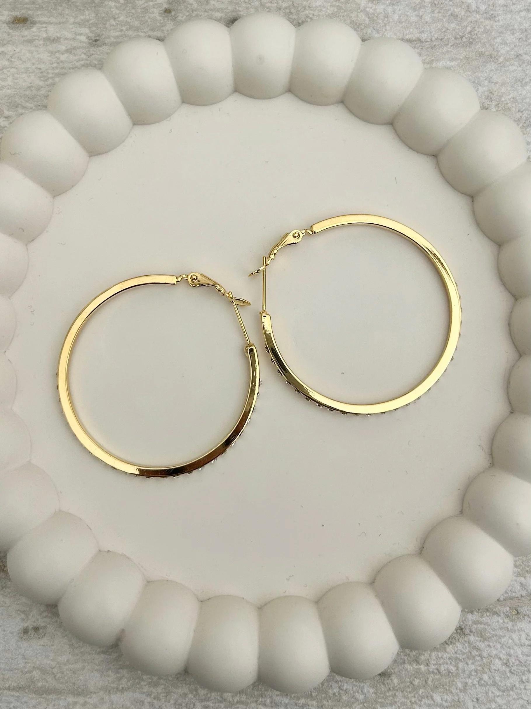 Diamante Hoops (2 Colours)