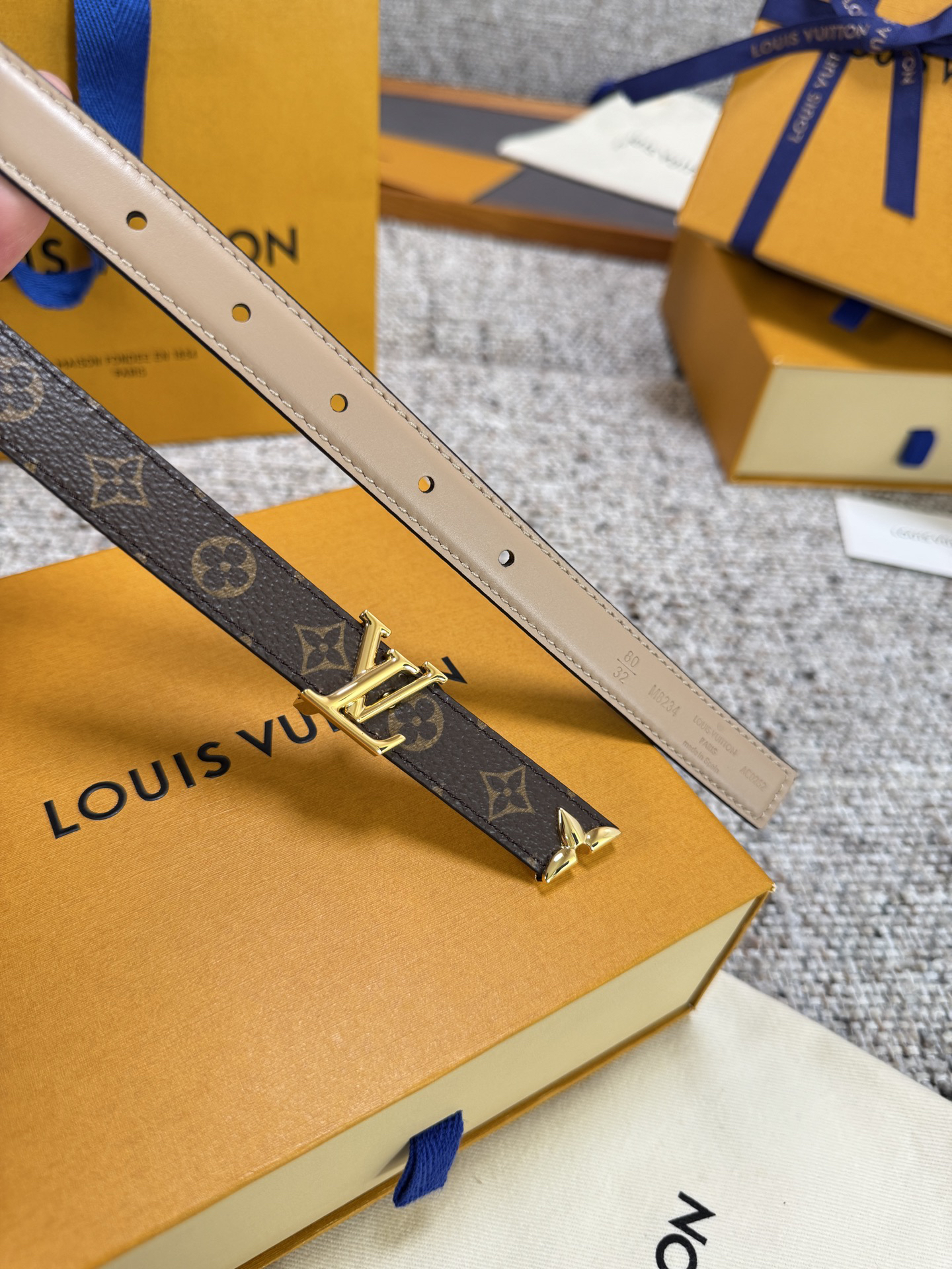 [TOP] Louis Vuitton LV Belt 2 cm - Brown - 711 Luxury