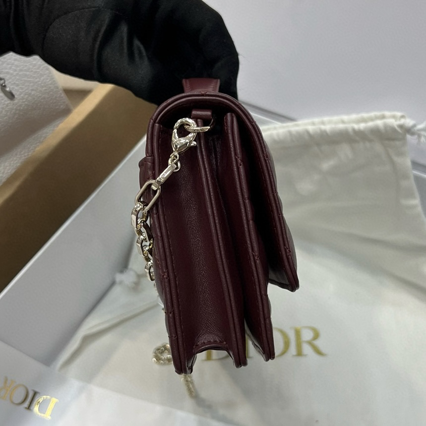 [TOP] Christian Dior My Dior Mini Bag Cannage Lambskin 21*11*4.5cm - Cherry Red