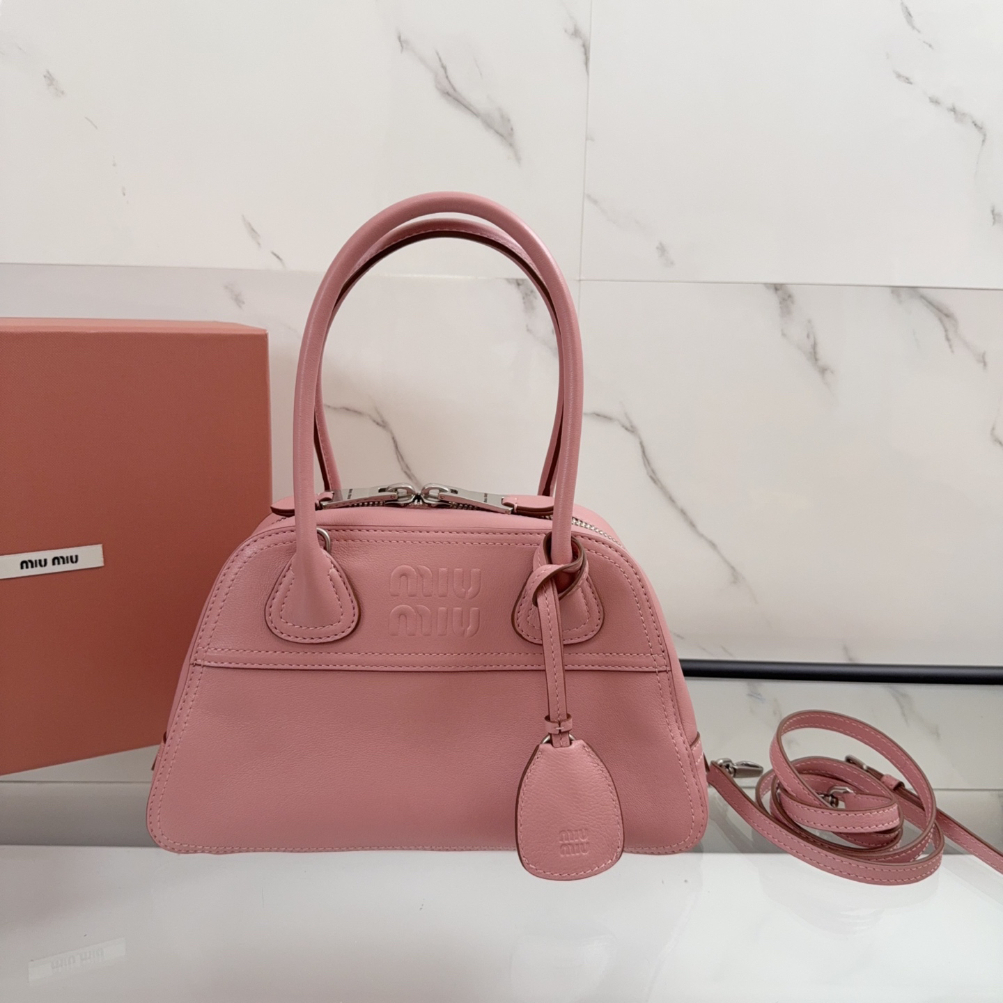 [TOP] Miu Miu Vivant Handbag 28X17X9.5CM - Pink - 711 Luxury