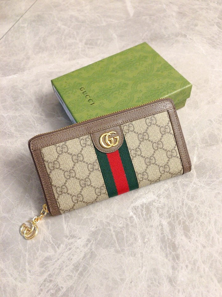 [TOP] GUCCI Wallet 19 x 10 x 3 cm - Brown - 711 Luxury