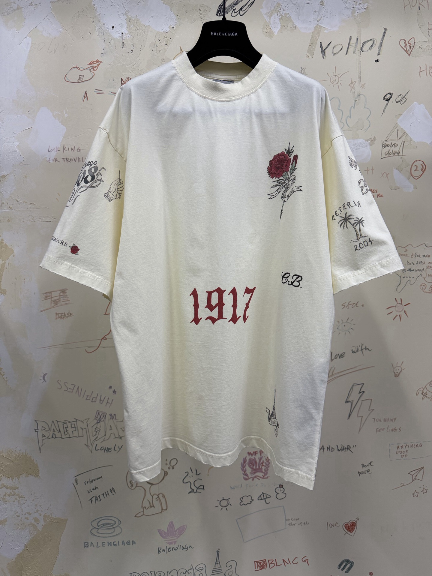 Balenciaga Tattoo Medium Fit T-shirt #380183