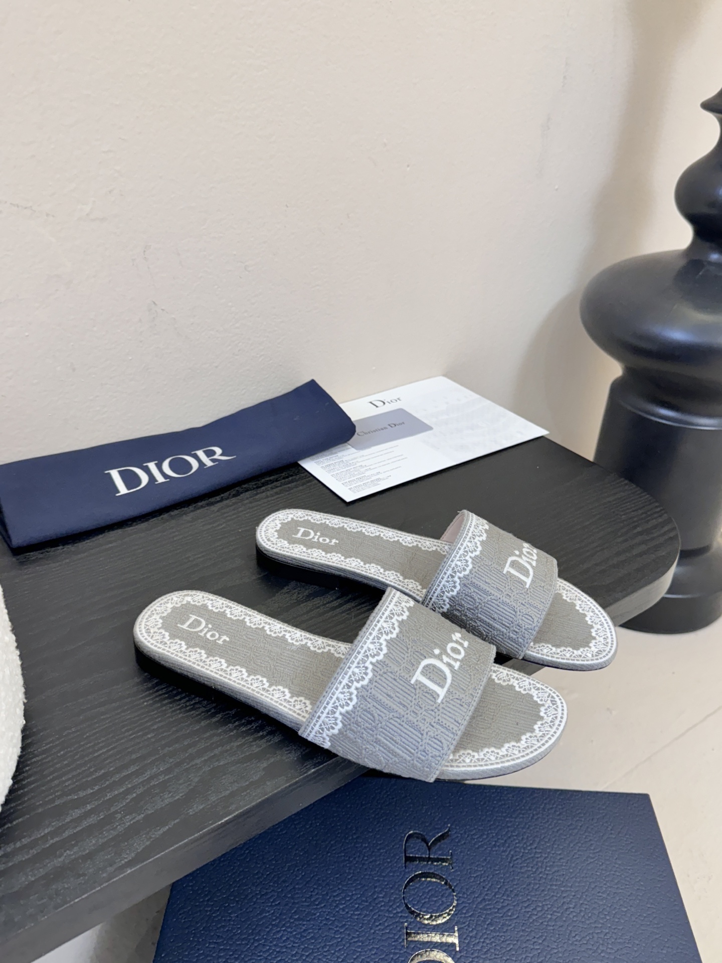 [TOP] Christian Dior Slippers - Grey - 711 Luxury