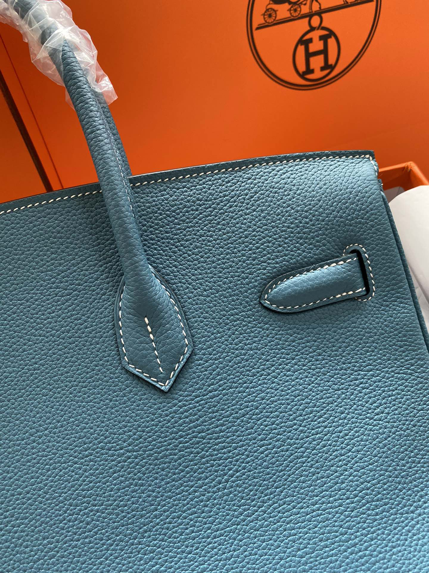 [TOP] HERMES Birkin Togo Leather 35cm - Bleu Jean & GHW