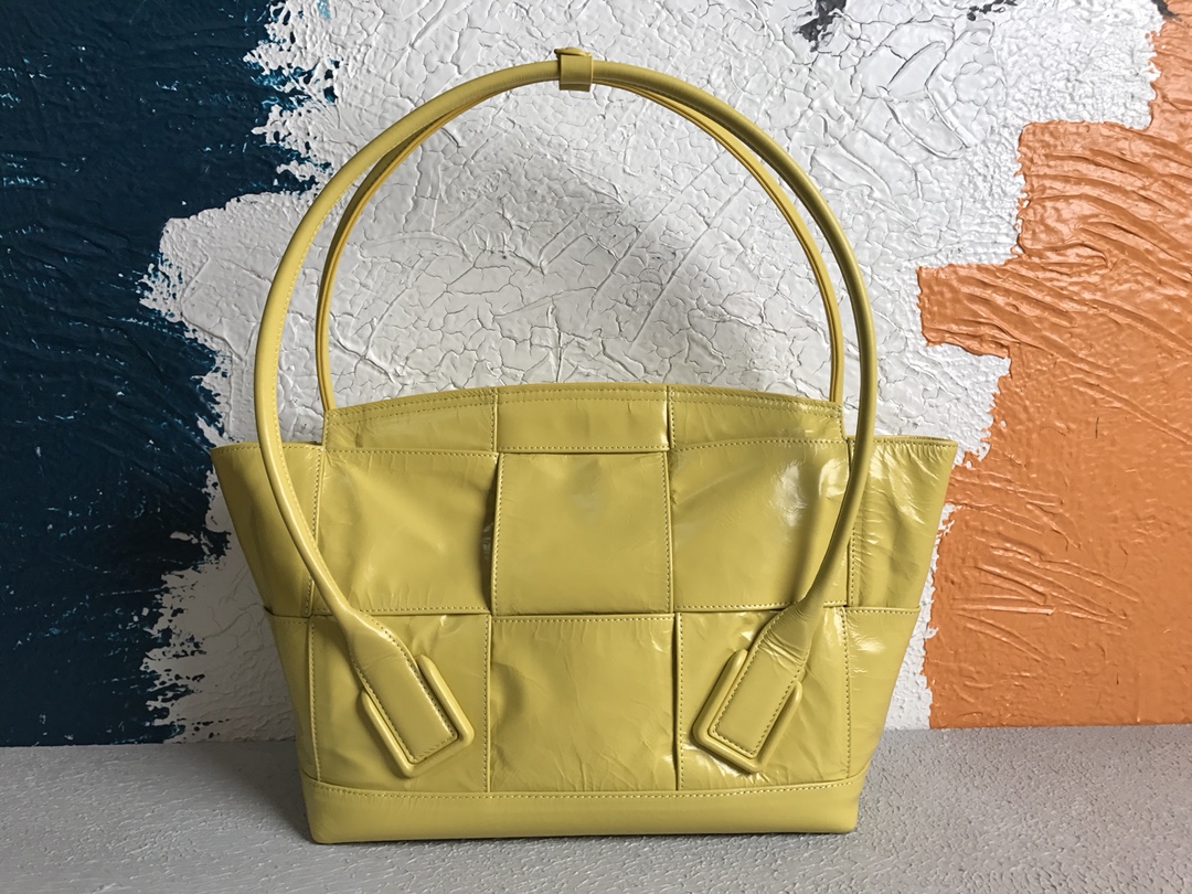 [TOP] Bottega Veneta BV Arco Bag Wax Leather 48x33x11cm - Yellow - 711 Luxury