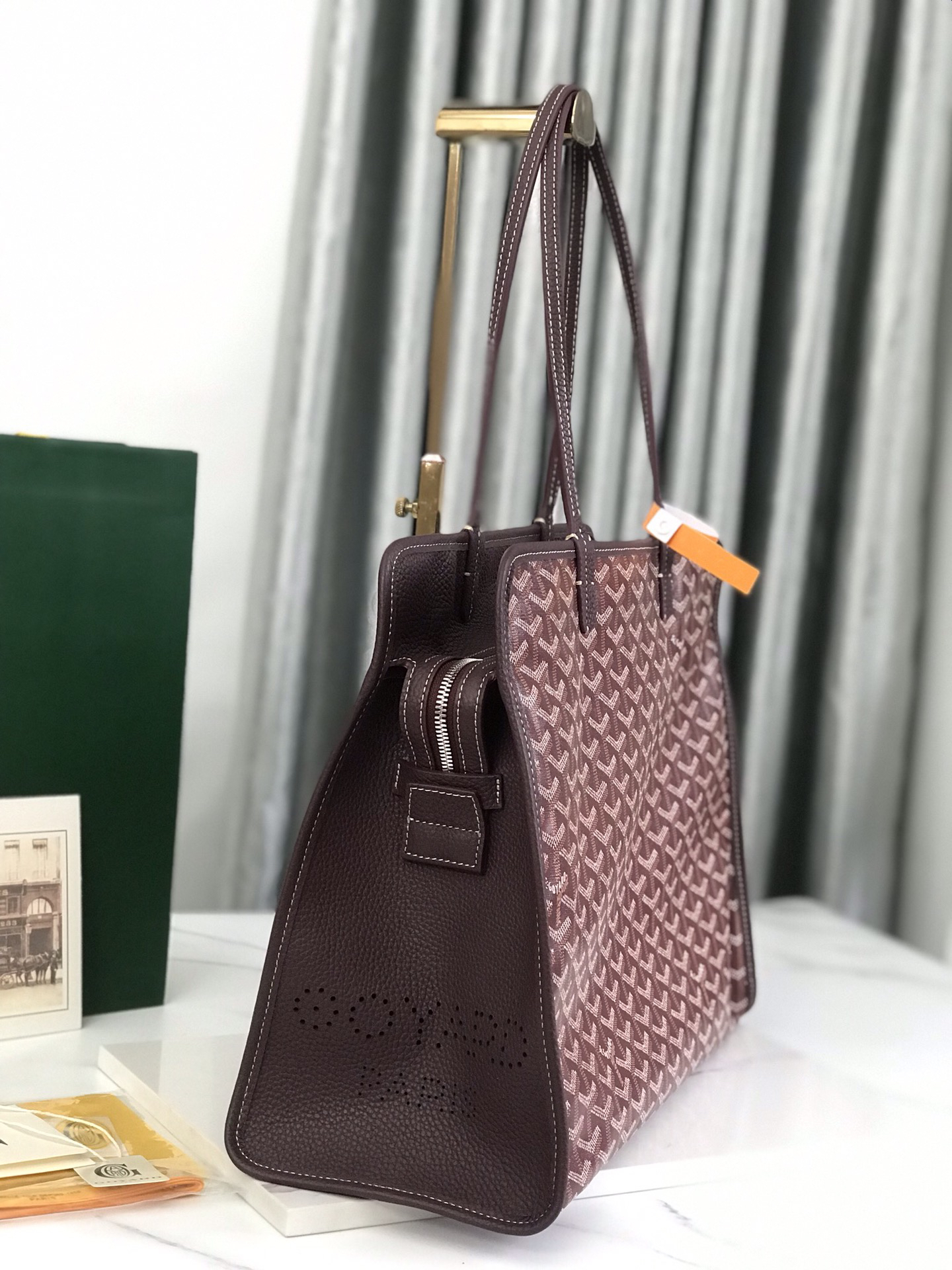 [TOP] Goyard Hardy Bag 40*17*31cm  -  Wine Red - 711 Luxury