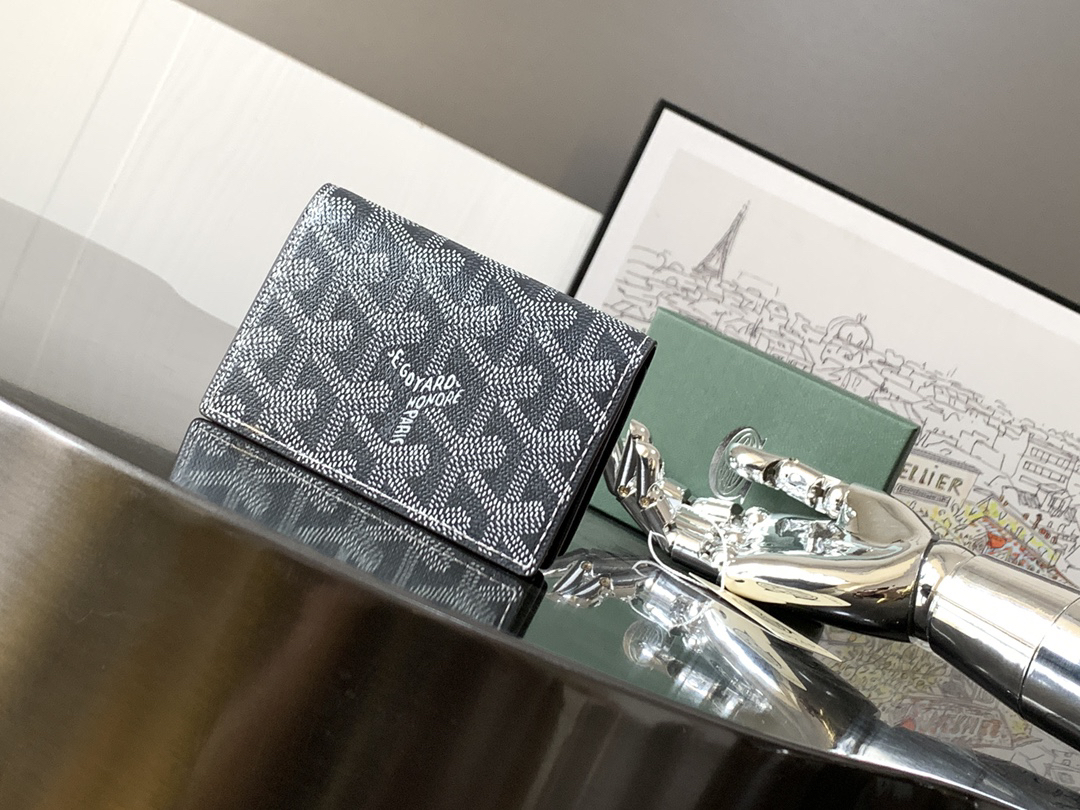 [TOP] Goyard Malhesherbes Card Holder  7x1.5x10.2cm - Gray - 711 Luxury