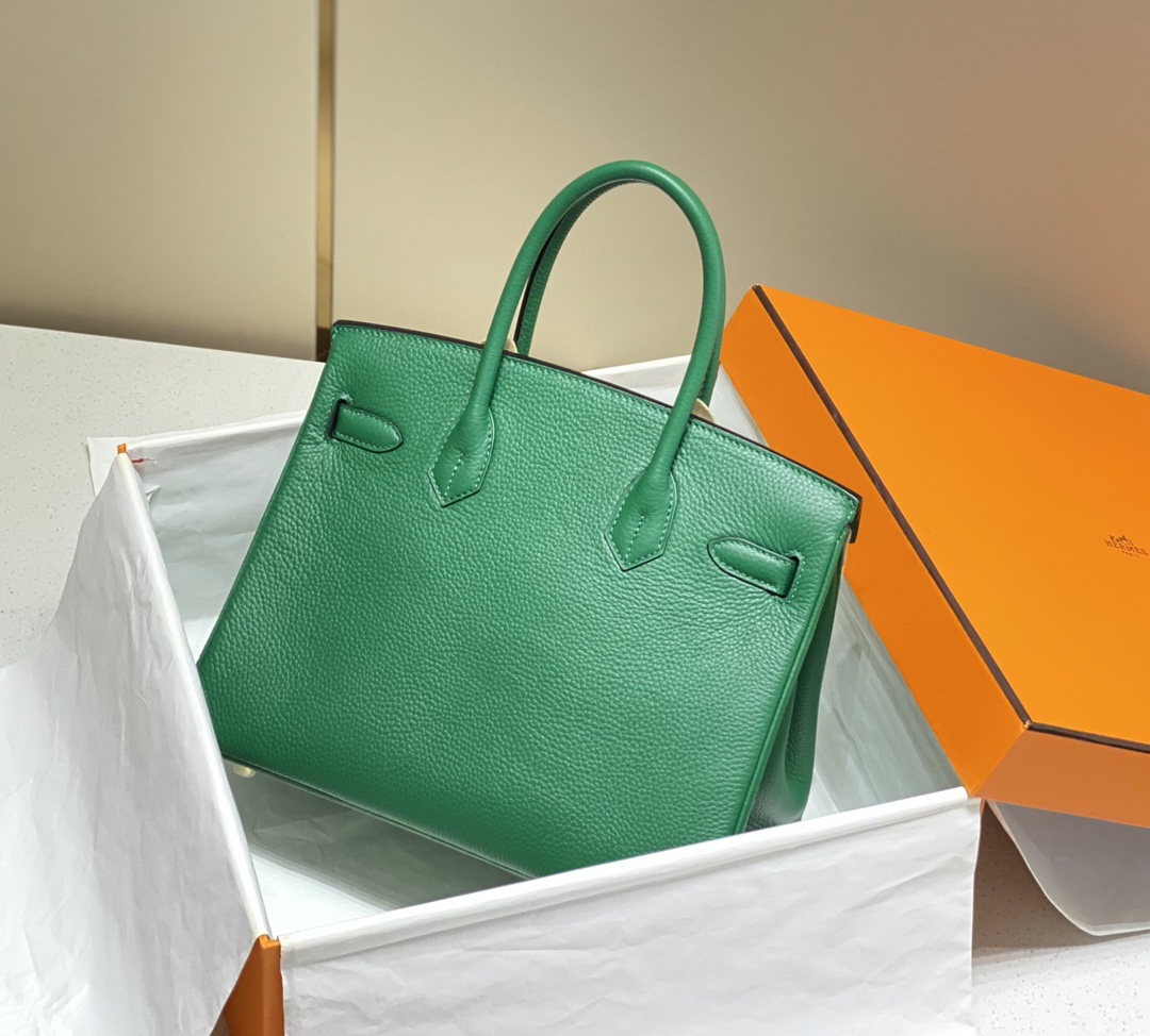 [TOP] HERMES Birkin Togo Leather 25cm - Vert Émeraude & GHW