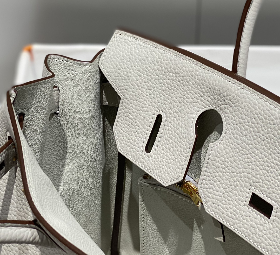 [TOP] HERMES Birkin Togo Leather 30cm - Gris Perle & GHW