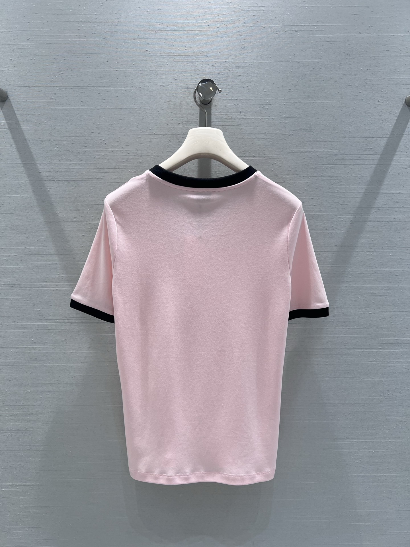 [TOP] CELINE Color Block Collar T-Shirt - Pink