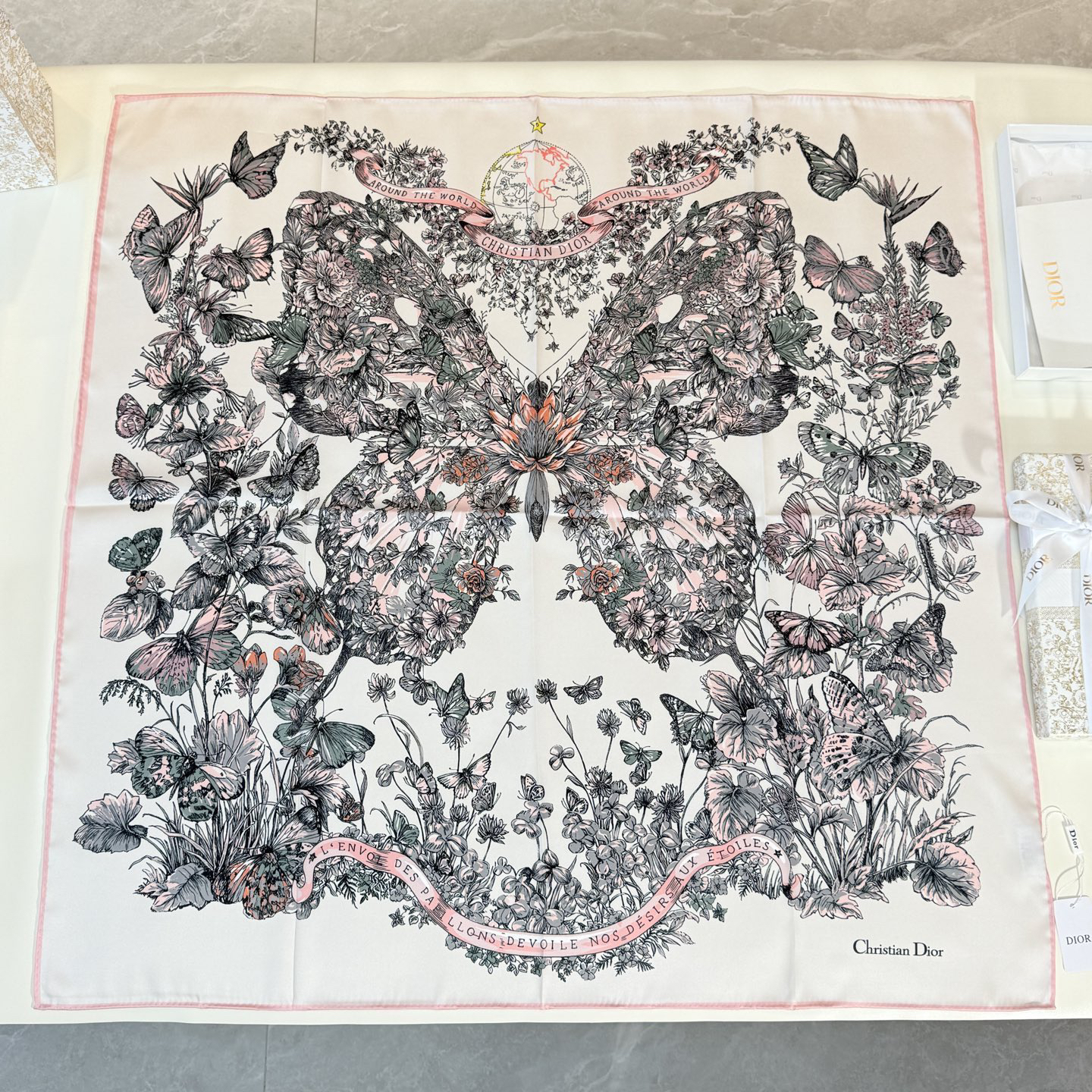 [TOP] Christian Dior Scarf 90x90cm - Pink - 711 Luxury