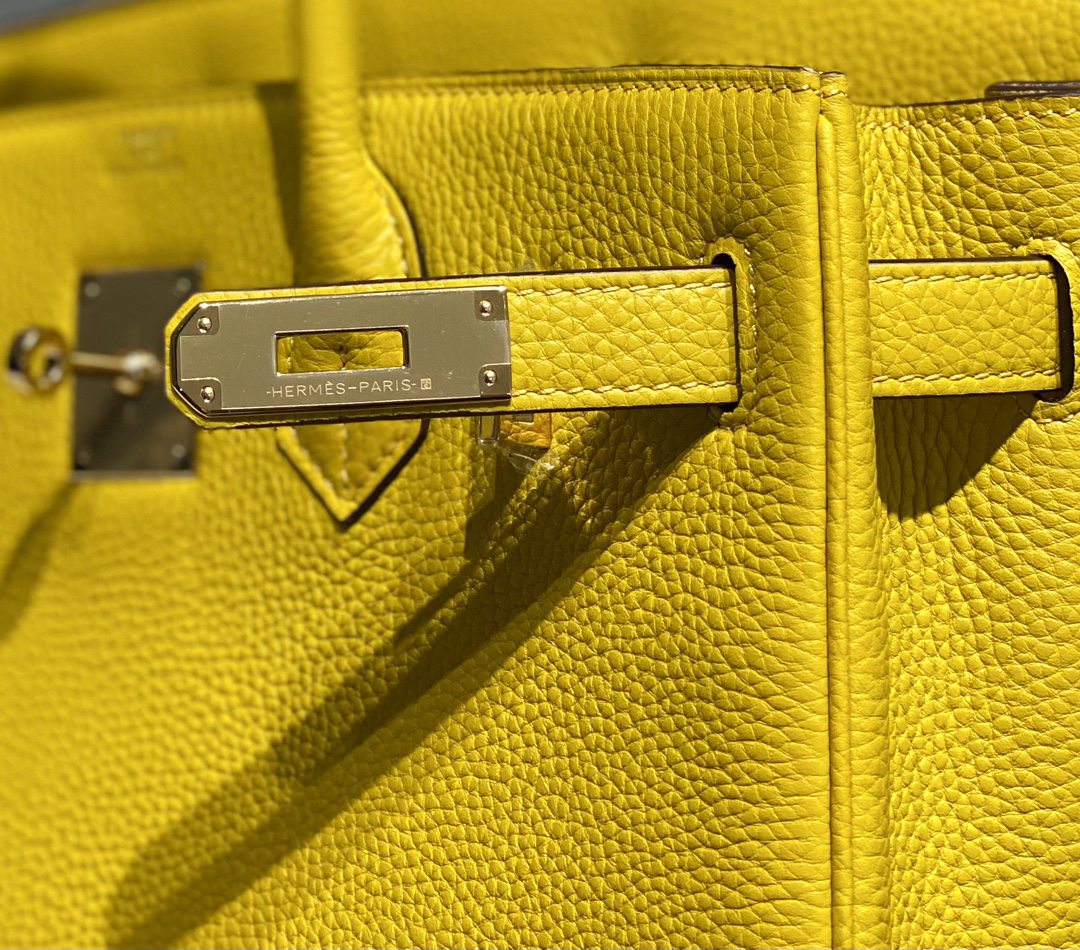 [TOP] HERMES Birkin Togo Leather 30cm - Jaune Ambre & GHW