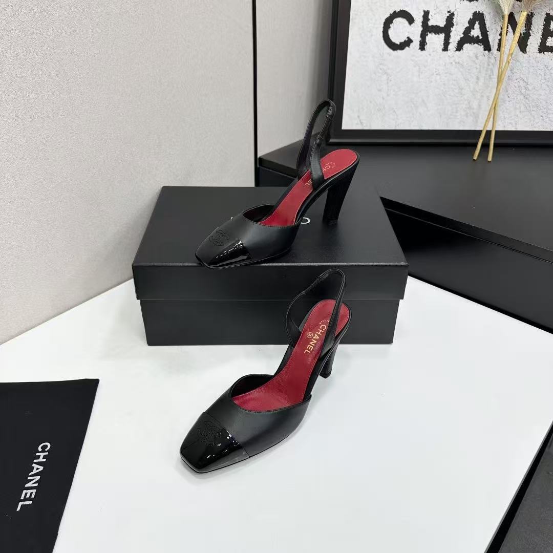 [TOP] CHANEL Height Heel Pumps - Black - 711 Luxury