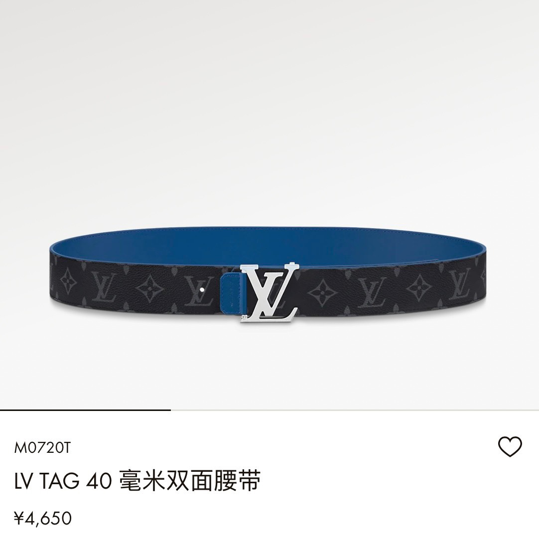 [TOP] Louis Vuitton LV Men's Belt Calfskin 4cm - Black - 711 Luxury