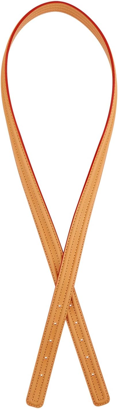 2PCS Vachetta Leather Purse Strap Replacement for Crossbody and Shoulder Bag, Genuine Leather Crossbody Straps Fit for LV Viva cite GM Bag - Yellow, GM, 23.62 inches
