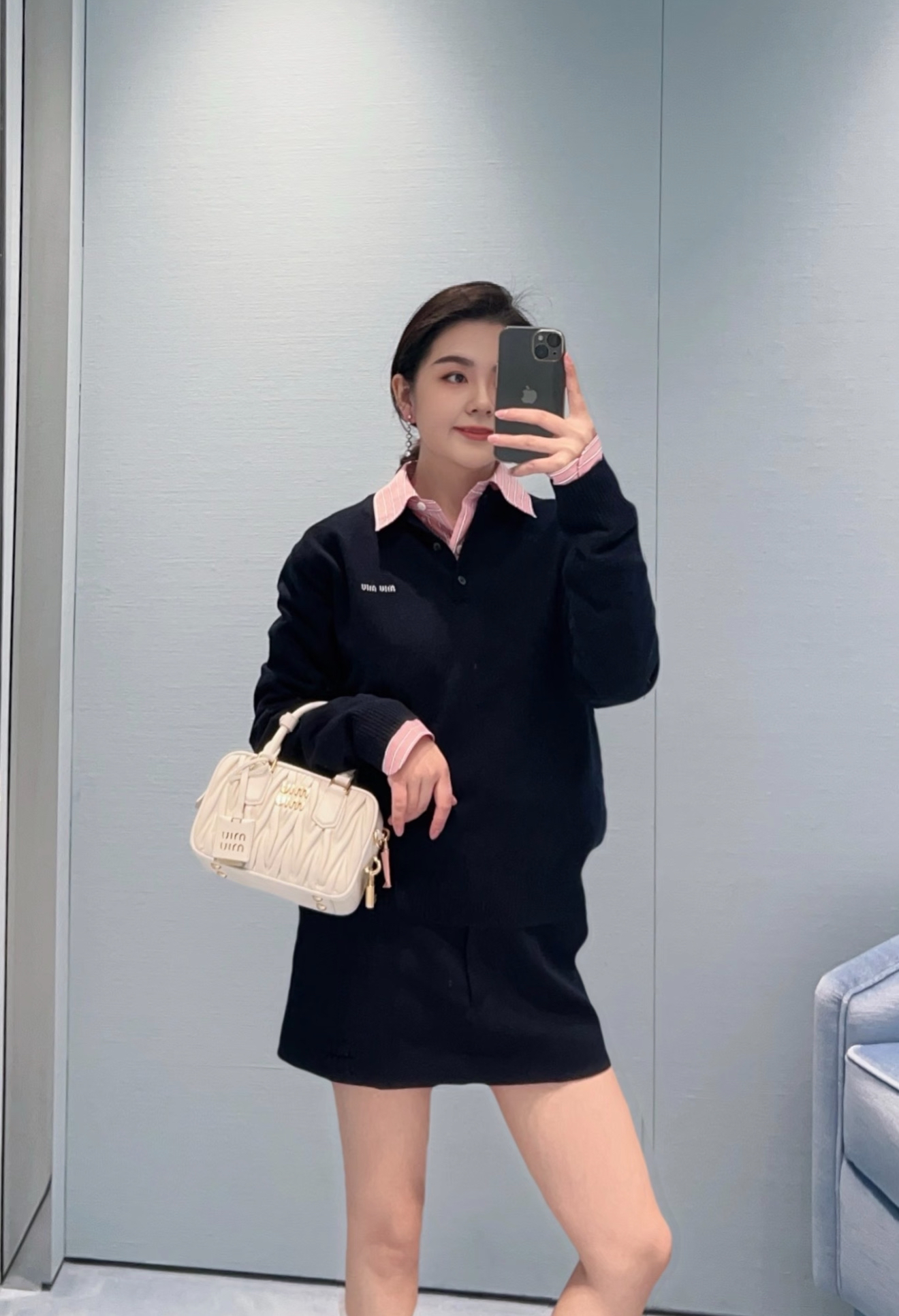 [TOP] Miu Miu Hoody - Blue