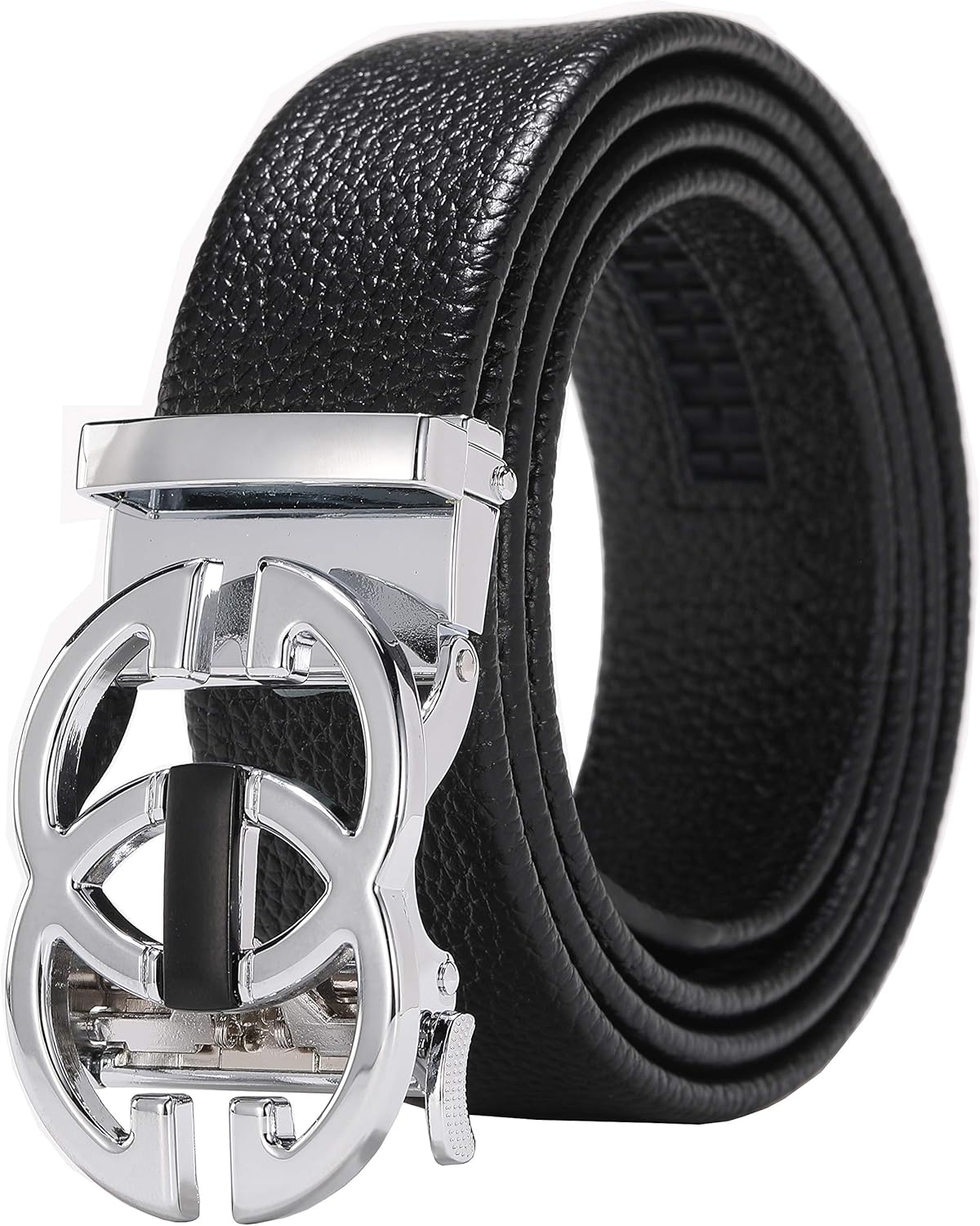 Men's Classic Fashion Automatic Buckle Design Leather Belt Business Belt