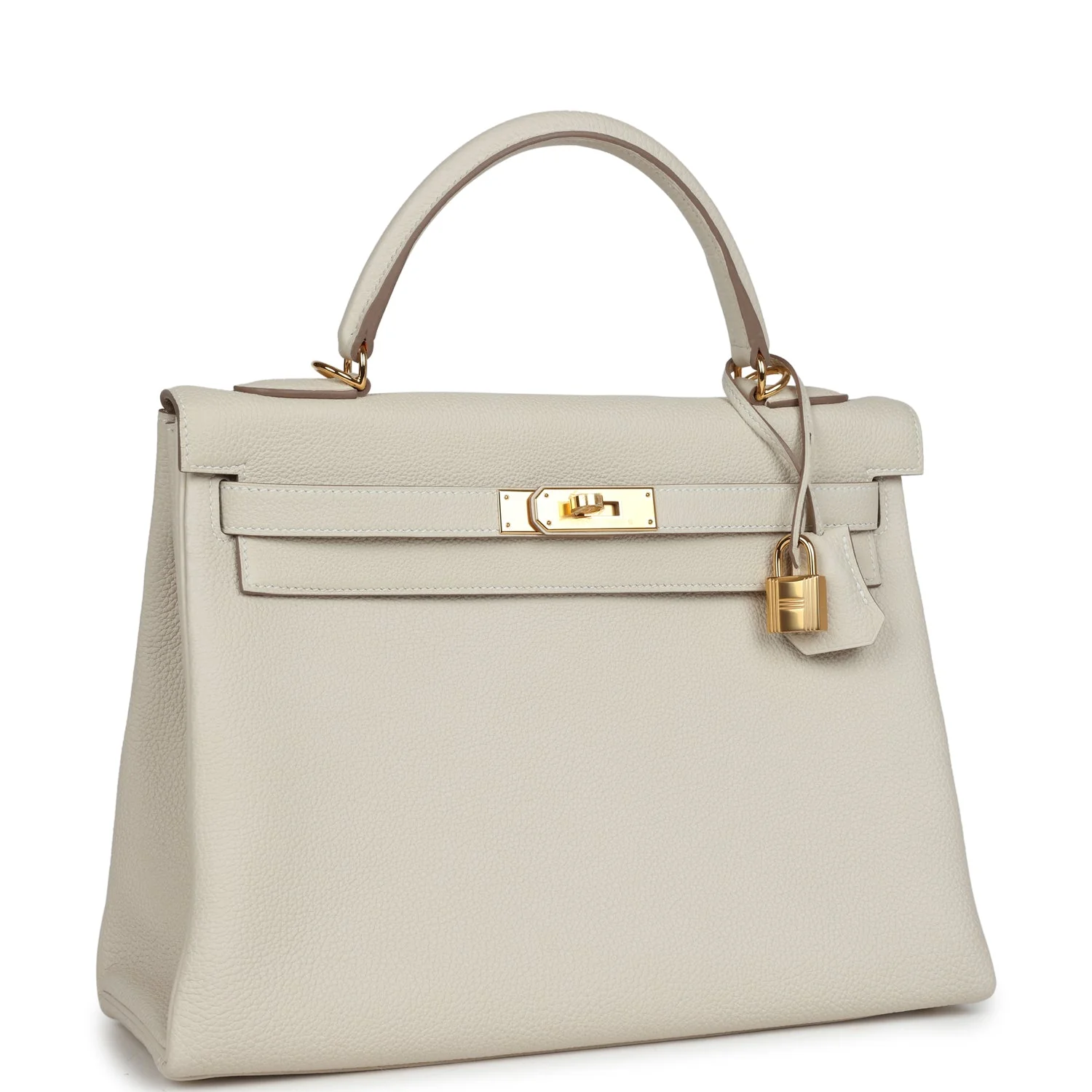 Hermes Kelly Retourne 3 Craie Togo Gold Hardware