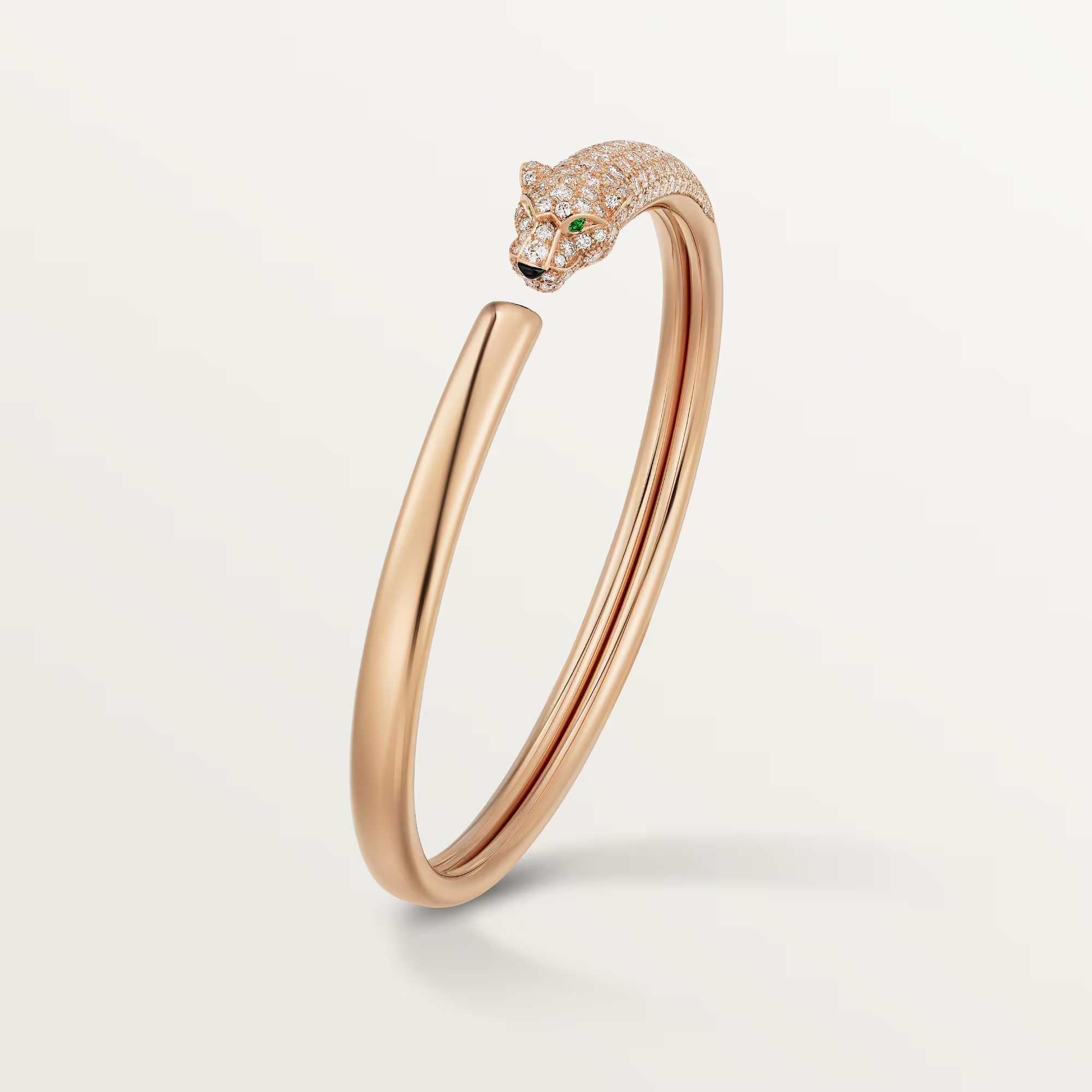 Carty Panther Pure Bracelet, Rose Gold, Small Model Half-Paved