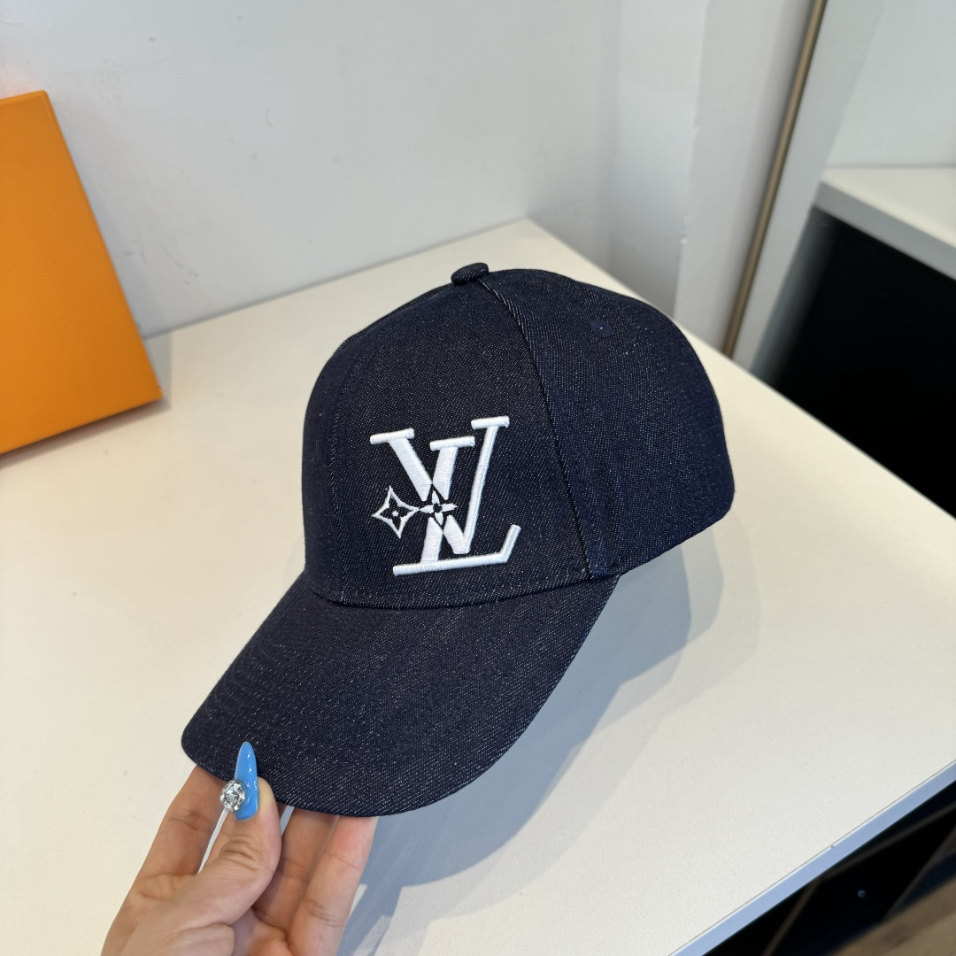 [TOP] Louis Vuitton LV Baseball Cap - Dark Blue - 711 Luxury