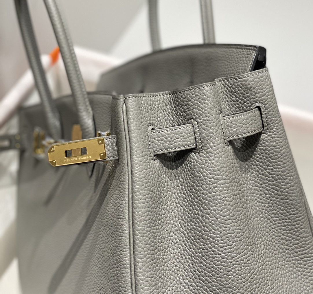 [TOP] HERMES Birkin Togo Leather 35cm - Gris Orage  & GHW