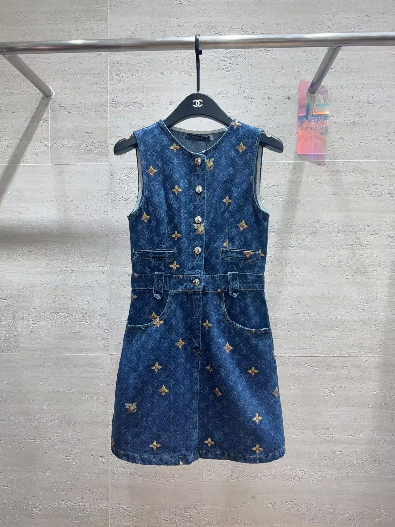 [TOP] Louis Vuitton LV  Dress -Blue - 711 Luxury