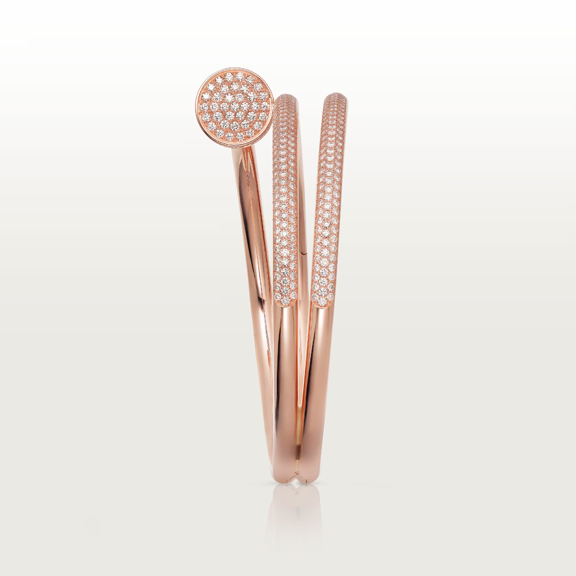 Carty Nails Infinity Wrap Bracelet, Rose  Gold, Half-Paved