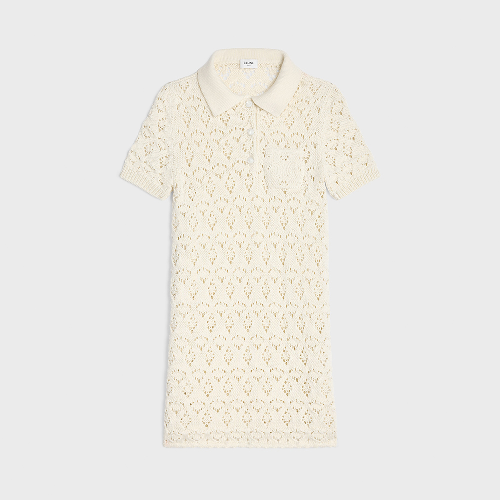 CELINE MINI DRESS IN COTTON POINTELLE #383534