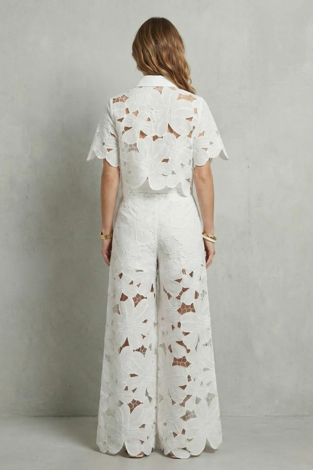 Bellarisse – Embroidered lace elegance – Top and skirt set