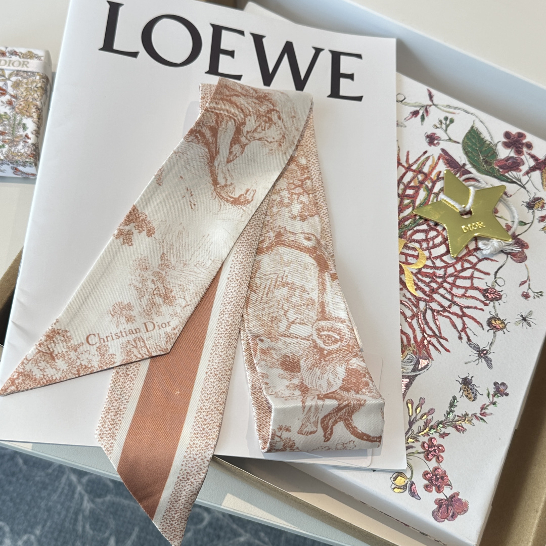 [TOP] Christian Dior Twilly Scarf - Pink - 711 Luxury
