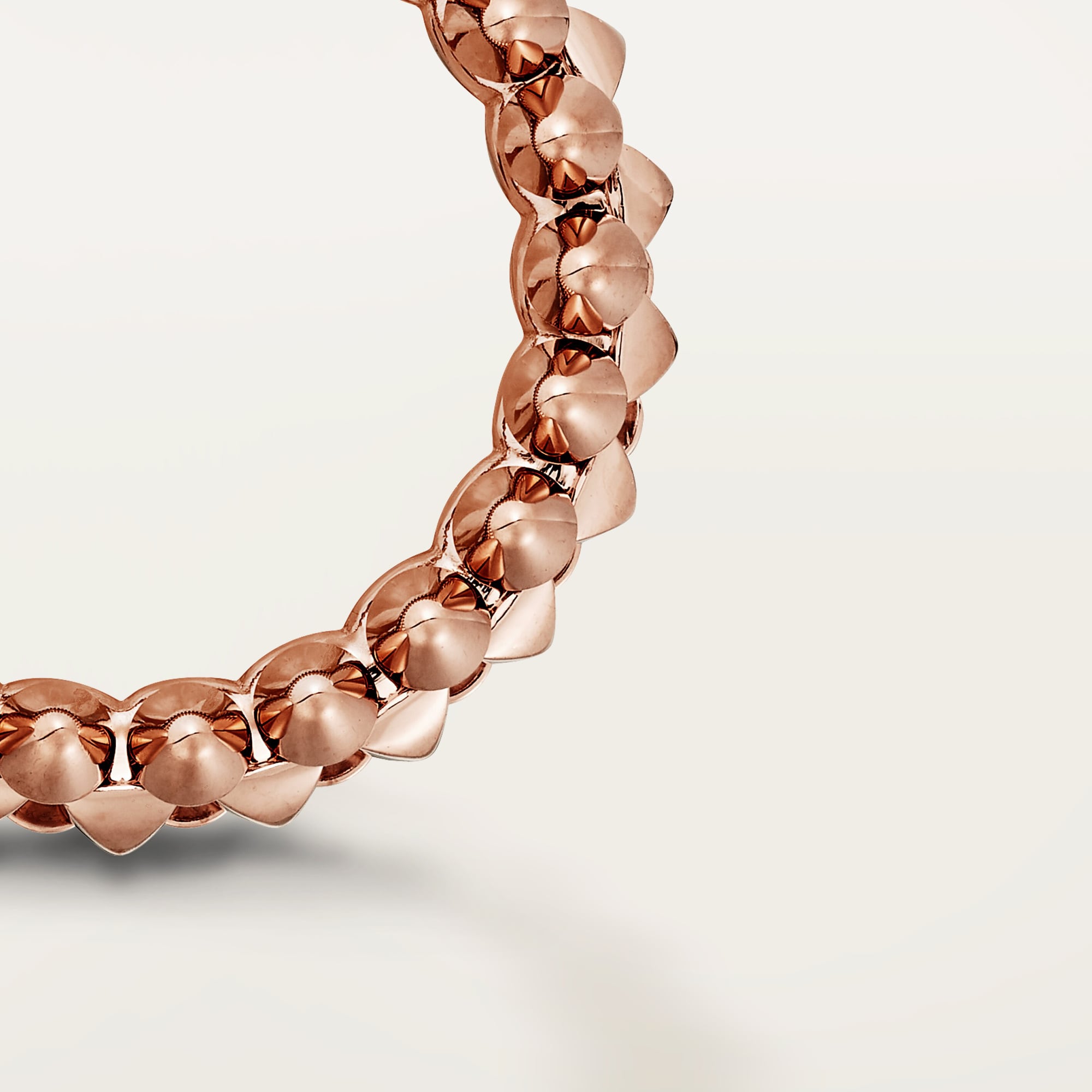 Carty Bullet Ring, Rose Gold, Single Row