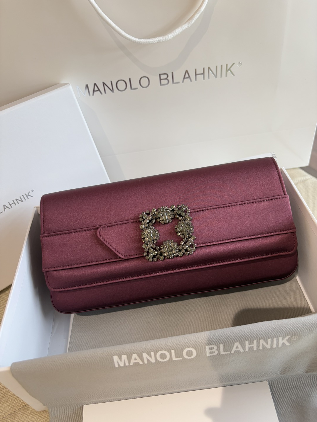 [TOP] MANOLO BLAHNIK Bag 12x24x3cm - Dark Red - 711 Luxury